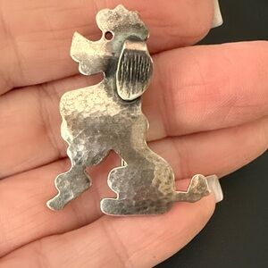 Orb Sterling Silver Poodle Brooch